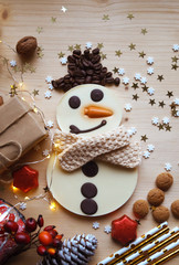 Snowman white chocolate holiday treats