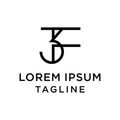 Obraz premium initial letter logo 3F, F3 logo template