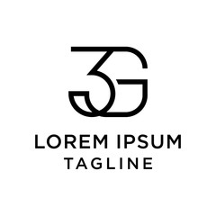 initial letter logo 3G, G3 logo template 