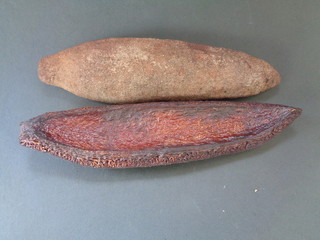 Swietenia Mahagoni heart, rind and seed with black background