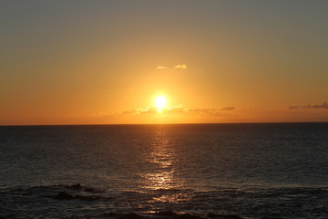 sunset at sea