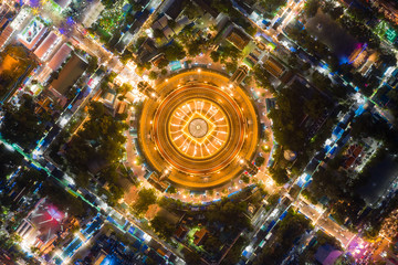Golden pagoda Phra Pathom Chedi sunset of Nakhon Pathom province Asia Thailand
