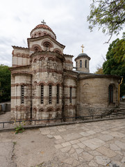 Obraz premium Facade of The Church of St John the Baptist, Church of St John the Precursor, 717 AD, Kerch, Russia