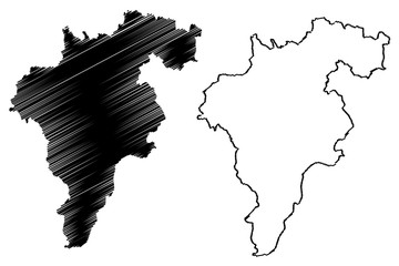 Carlow County Council (Republic of Ireland, Counties of Ireland) map vector illustration, scribble sketch Carlow map....