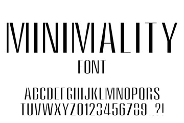 Creative minimalist delicate font of the English alphabet