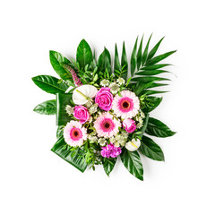 Naklejka premium Bouquet of beautiful spring flowers