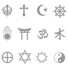 symbol of religion in the world icon vector design