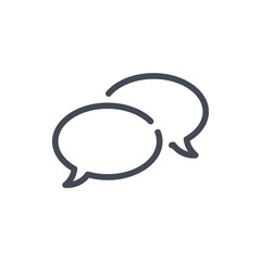 Chat and message line icon. Dialog and communication vector outline sign.