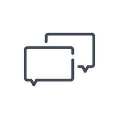 Chat and message line icon. Dialog and communication vector outline sign.