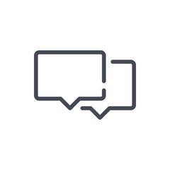 Chat and message line icon. Dialog and communication vector outline sign.