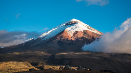 Cotopaxi mountain in the Andes of Ecuador