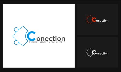 Naklejka premium team group business connection logo