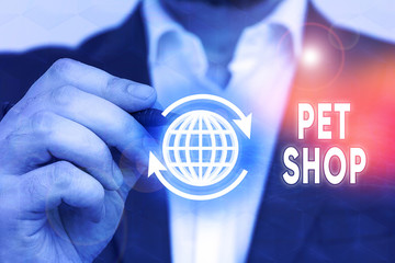 Text sign showing Pet Shop. Business photo text Retail business that sells different kinds of...