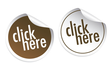 Click here labels or stickers