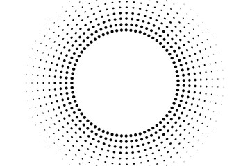 Halftone abstract dotted circle background. Circle pattern with dots. Texture for posters, sites, business cards, postcards, invitation card, labels and banners. Vector EPS 10.