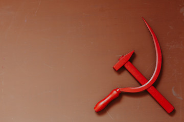 red sickle and hammer communism USSR Russia revolution