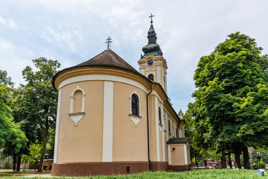 Kikinda, Serbia - July 26, 2019: Orthodox church of Saint Nicola in Kikinda city, Serbia