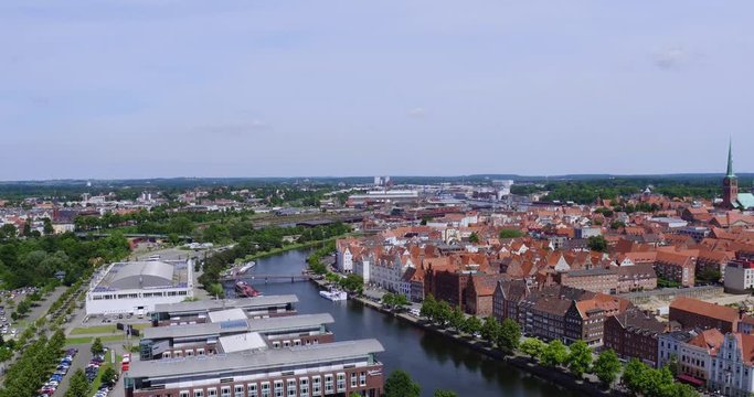 L&uuml;beck von oben, Altstadt, Altstadtinsel