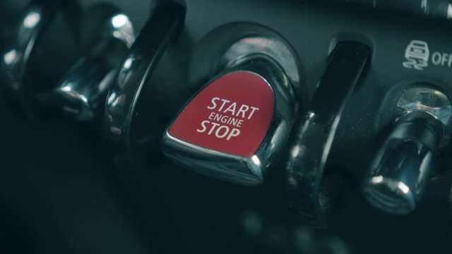 A person stops the engine by turning the switcher