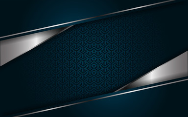 Untitled-abstract dark navy background with silver lines