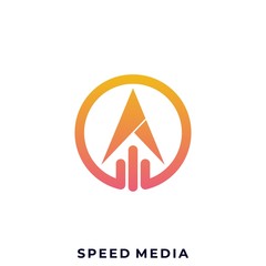 Arrow Line Art Illustration Vector Design Template. Suitable for Creative Industry, Multimedia, entertainment, Educations, Shop, and any related business