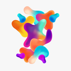 Liquid colorful fluid shapes background. Futuristic design poster.