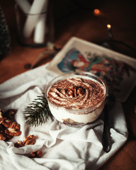 cup of coffee with whipped cream and chocolate