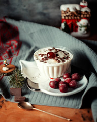 cake with berries
