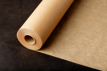 Parchment paper as the background, deployed from a roll.