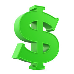 Obraz premium Dollar Currency Sign Isolated