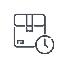 Fast delivery service line icon. Time of delivery vector outline sign.