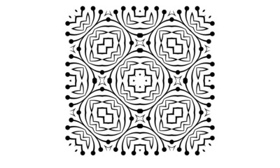 Black floral vector simple ornament