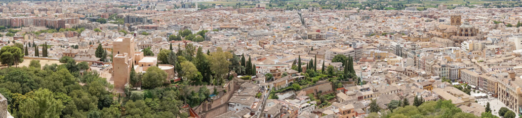 Fototapeta na wymiar Vista panorámica de Granada