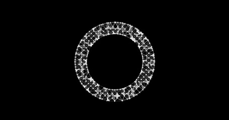 Gender icon. Male and female sex symbols. Illustration in the form of a starry sky or space, consisting of points, lines, and shapes in the form of stars with destruct shapes. Gender equal.