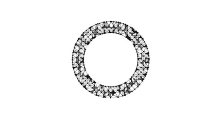 Gender icon. Male and female sex symbols. Illustration in the form of a starry sky or space, consisting of points, lines, and shapes in the form of stars with destruct shapes. Gender equal.