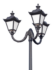 Fototapeta na wymiar Street lantern on a white