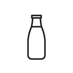 Milk bottle icon. Simple linear vector illustration