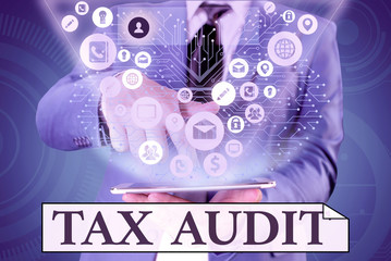 Handwriting text writing Tax Audit. Conceptual photo examination or verification of a business or individual tax return