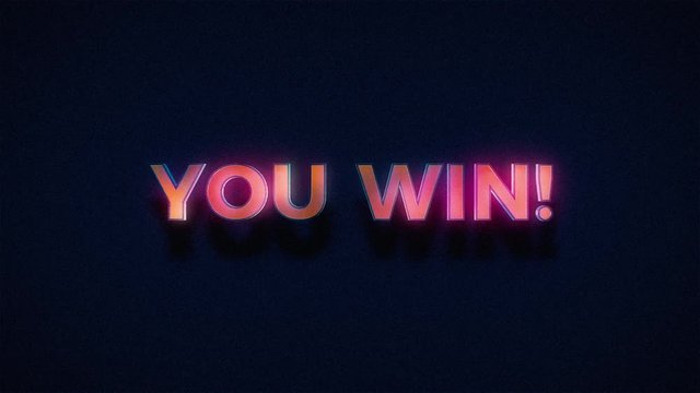 Retro Videogame You Win Glitch