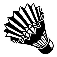 Shuttlecock icon. Simple illustration of shuttlecock vector icon for web design isolated on white background