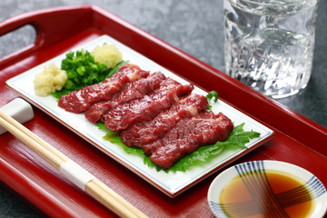 basashi, japanese traditional cuisine isolated