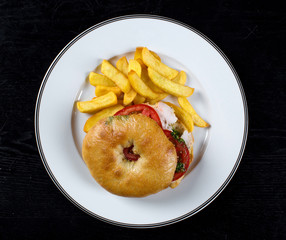 turkey meat burger and homemade potato