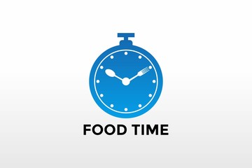 food time logo icon, food logo template vector isolated