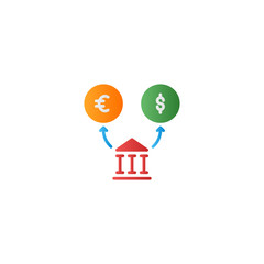 Bank Internet Money Exchange Icon, Logo, Vector