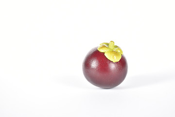 on white background purple mangosteen, sour and sweet taste Healthy skin care and diet