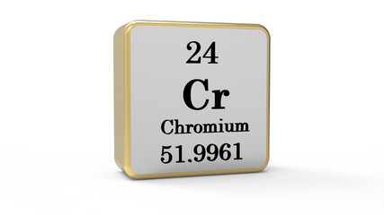 3d Chromium Element Sign. Stock İmage.