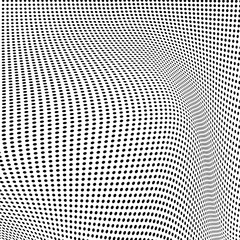 Monochrome chaotic half-tone texture. Vector black and white background of dots