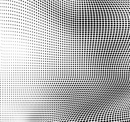 Monochrome chaotic half-tone texture. Vector black and white background of dots