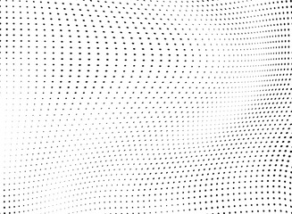 Monochrome chaotic half-tone texture. Vector black and white background of dots