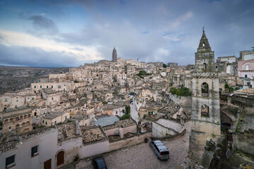 Obraz premium Matera, the cave city in Basilicata, Italy